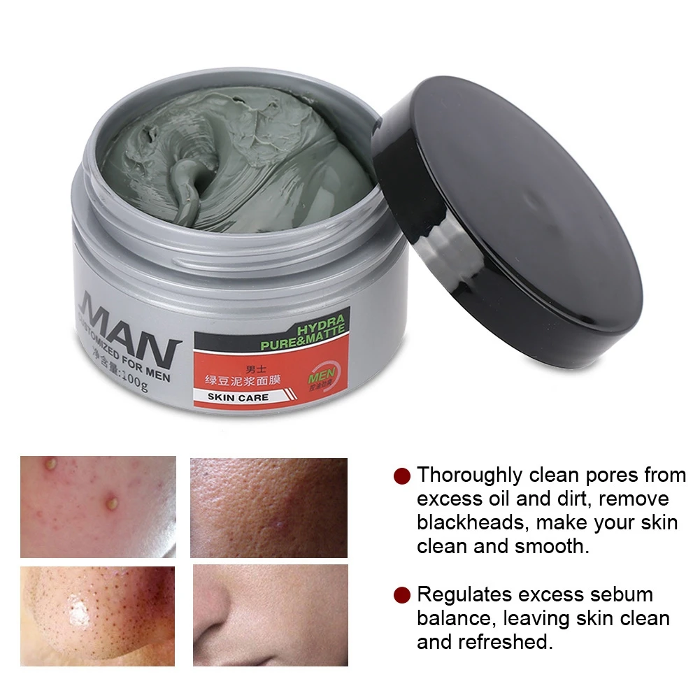 Мужское очищающее средство для лица Mung Bean Romove blackhead увлажняющий, увлажнение, глубокое очищение