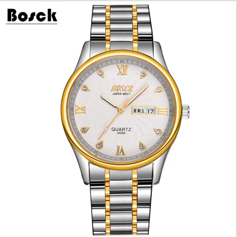 

Waterproof luminous calendar versatile quartz watch