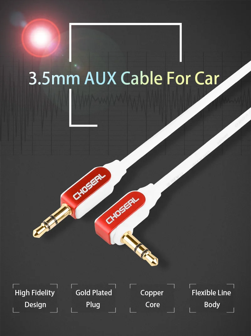  Audio Cable 3.5mm Speaker Line Aux Cable Wire for iPhone Car (1)
