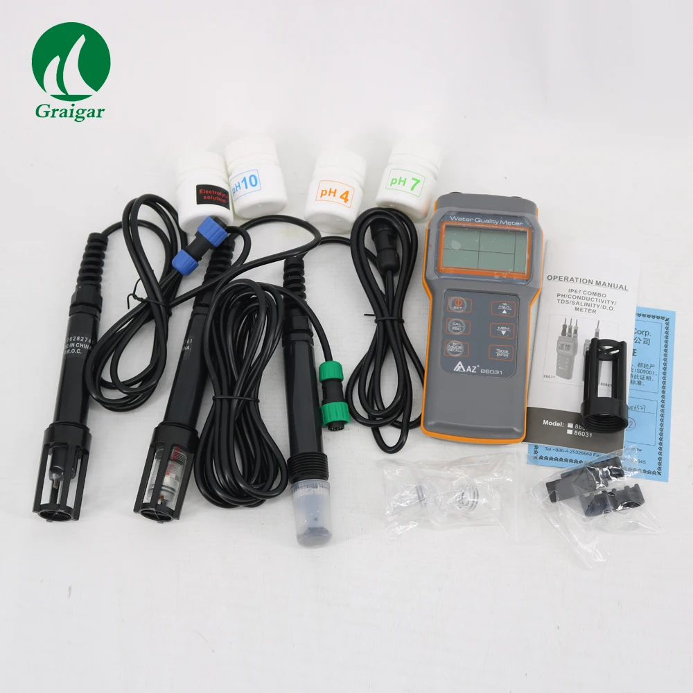 

Upgrade AZ86031 PH Meter Conductivity or Salinity or TDS Dissolved Oxygen and Temperature 50 Pieces Membrane Caps.