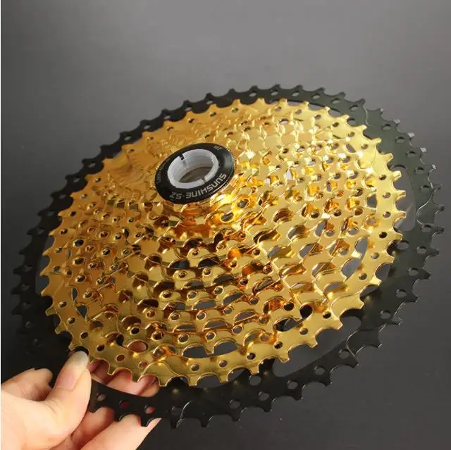 SUNSHINE-SZ 11-50 T 10 скоростная кассета 10 s Gold Freewheel MTB горный велосипед стальные золотые звездочки для системы деталей