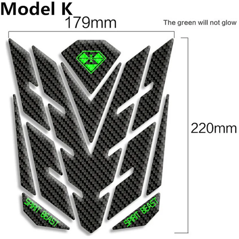 Светоотражающие 3D мотоциклетные наклейки мото газа топливный бак протектор колодки наклейки для украшения крышки для Honda Yamaha BMW Kawasaki Suzuki - Цвет: S0313