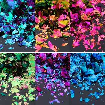 

0.2g Irregular Chameleon Nail Sequins Glitter Colorful Flakies Powder Gold Silver Paillette Nail Art Decoration