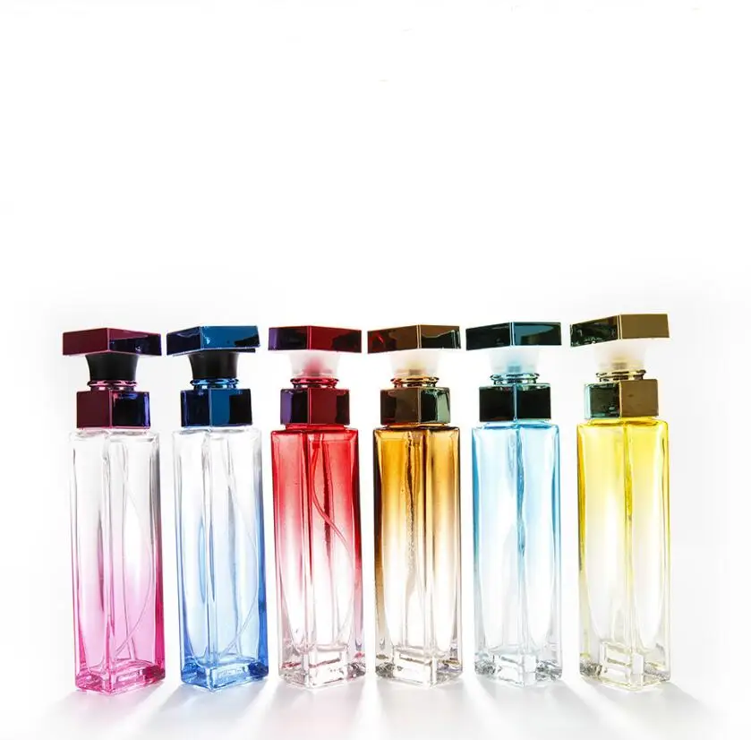 

Wholesale High Quality 30ML perfume spray color spray empty glass cosmetic bottle 100pcs/lot