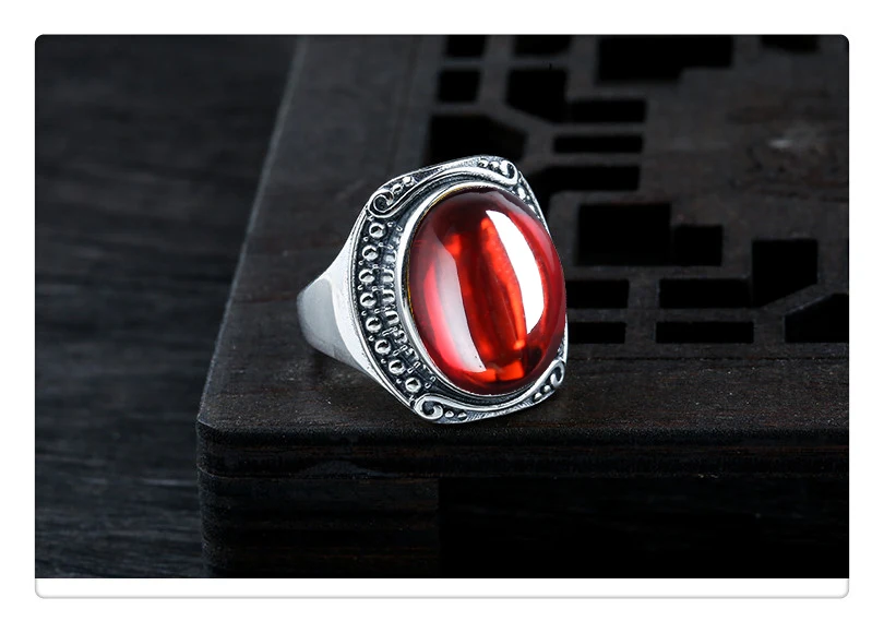 12*16 мм не поддельные S925 стерлингового серебра Австралия рубиновые кольца хороший вкус кольца ручной работы драгоценный камень ретро халцедон