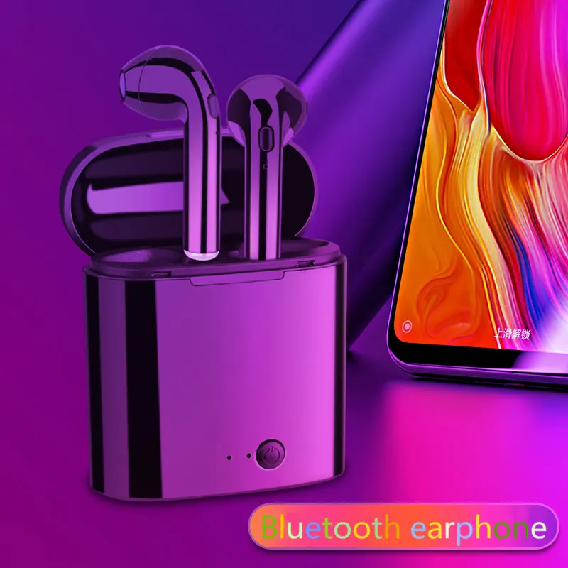 I7s TWS мини наушники Bluetooth Беспроводные с зарядным устройством Спортивная