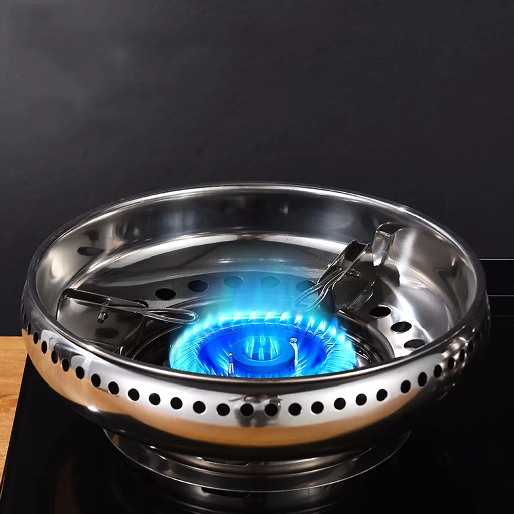 

Metal Gas Cooker Cover Stove Stainless Steel Torch Net Windproof Energy Saving Round Mesh Case Gather Flame Cooking Utensils