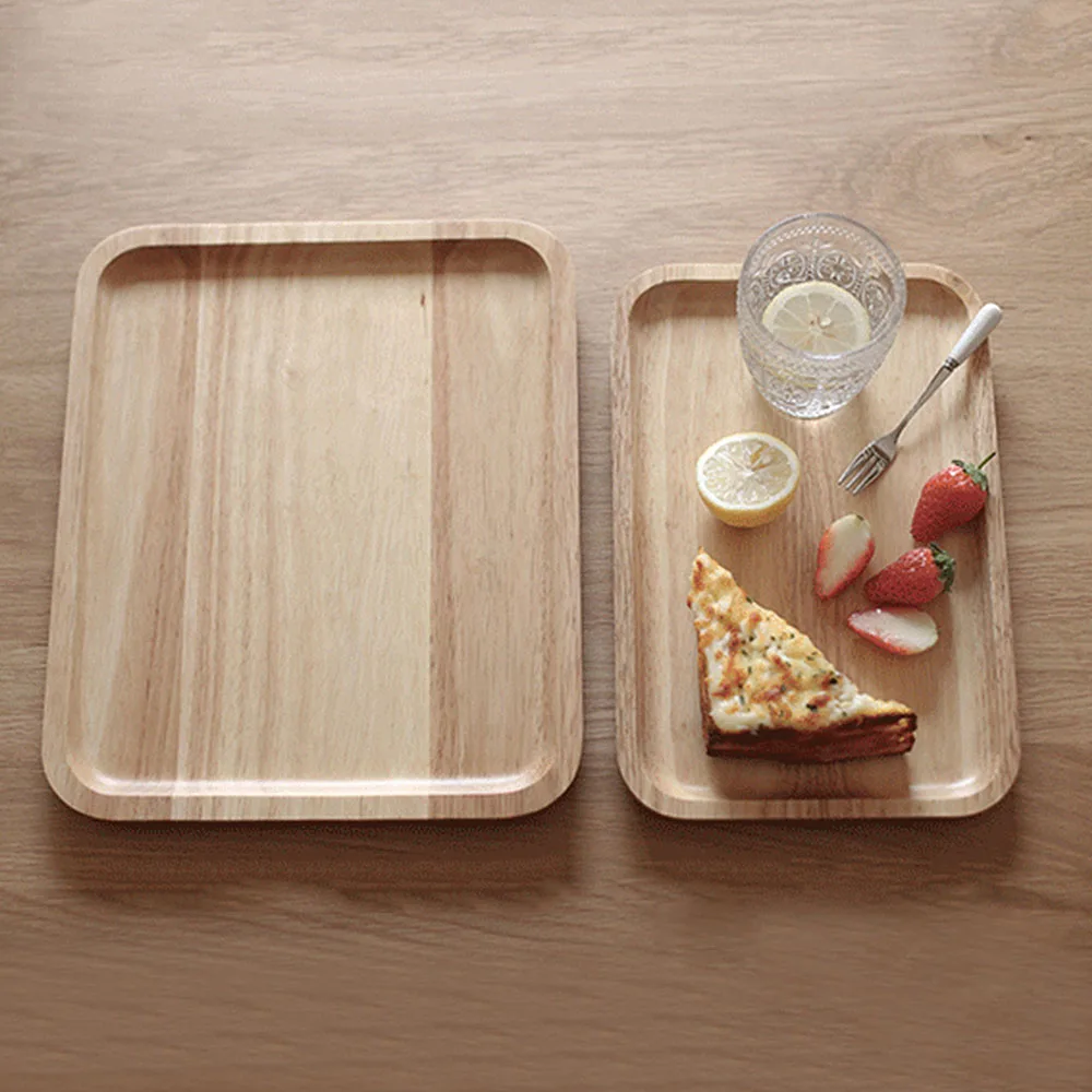 

Wooden Tray Nordic Decoration Home Serving Tray Baking Plate Multi-Use Storage Trays for Food/Fruit/Tea Wood Tea Tray