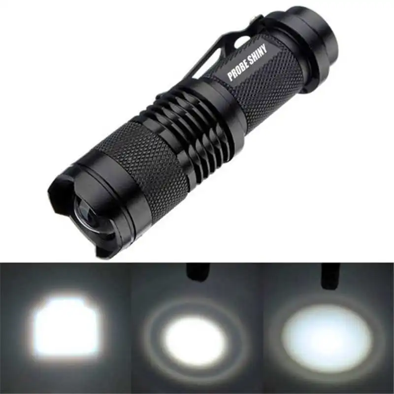 Super bright Mini Q5 LED Flashlight Torch Adjustable Focus led torch Zoom Light Lamp powerful led flashlight 14500 #4S7 (4)