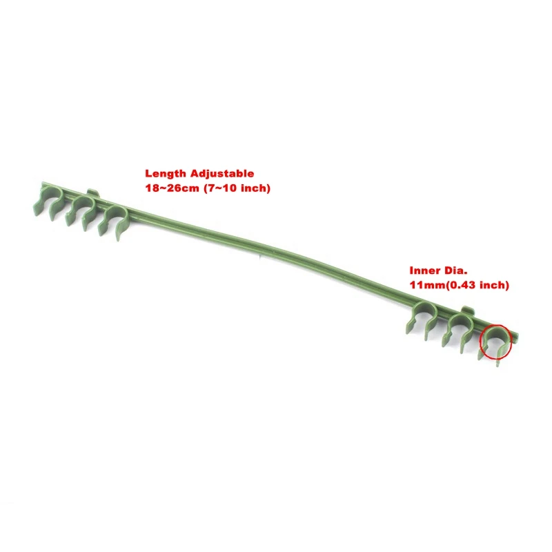 4 шт. Пластиковый садовый соединитель стоек вьющиеся растения кронштейн тент полюс шатун Легкая установка 7 видов на выбор - Цвет: 18-26cmX11mm