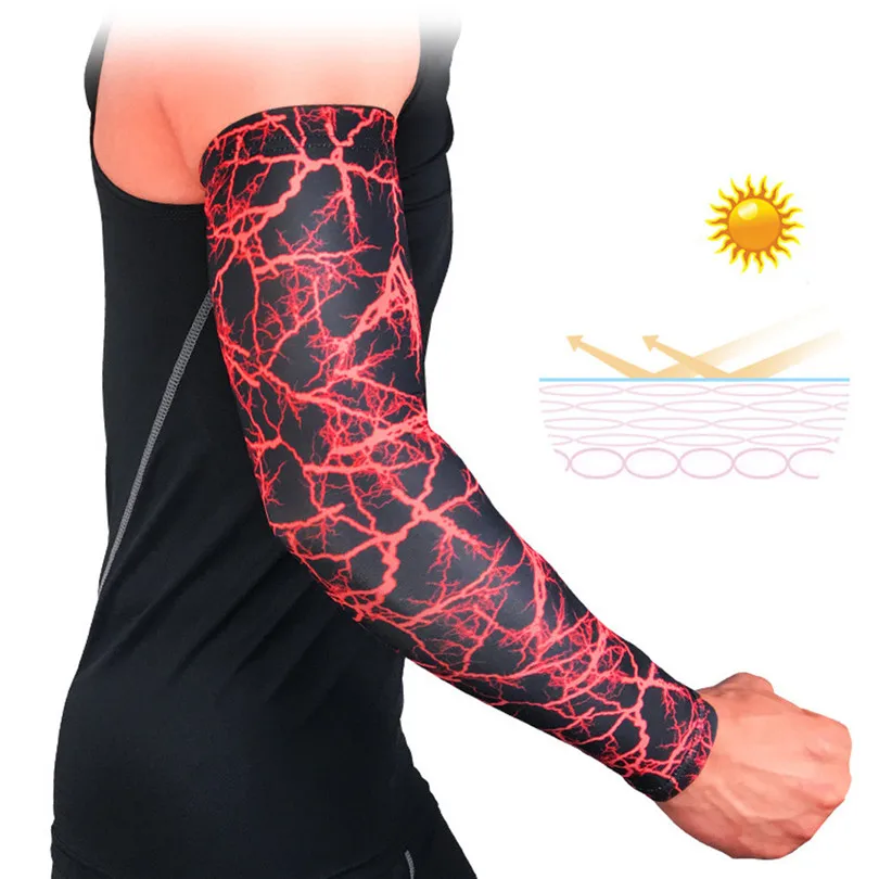1PC Glove Arm Sleeves Breathable Gloves Anti-Slip Cuffs UV Protection Compression Sun Sleeves Handschoenen 40MAY0317