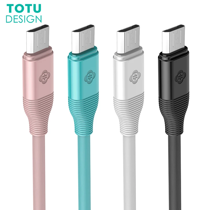 TOTU Micro USB Cable para Samsung para Xiaomi 5 V/2.1A cargador rápido fecha sincronización de carga MicroUSB Cables de teléfono móvil