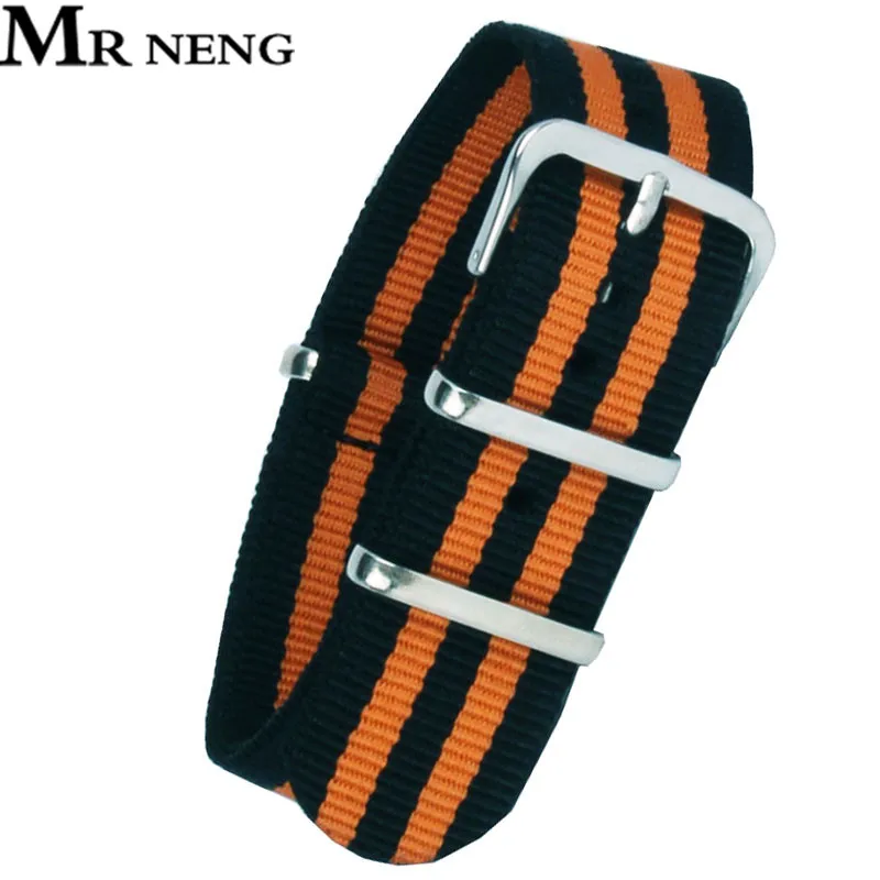 18 20 22 24 mm Multi Color Black Orange Army Sports nato fabric Nylon watchbands Watch Strap accessories Bands Buckle belt 22mm | Наручные