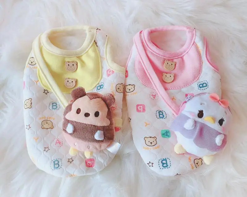 

2019 Explosion Models Kindergarten Cute Monkey Monkey Duck Quilted Small Backpack Vest Spring and Autumn Pet Clothes