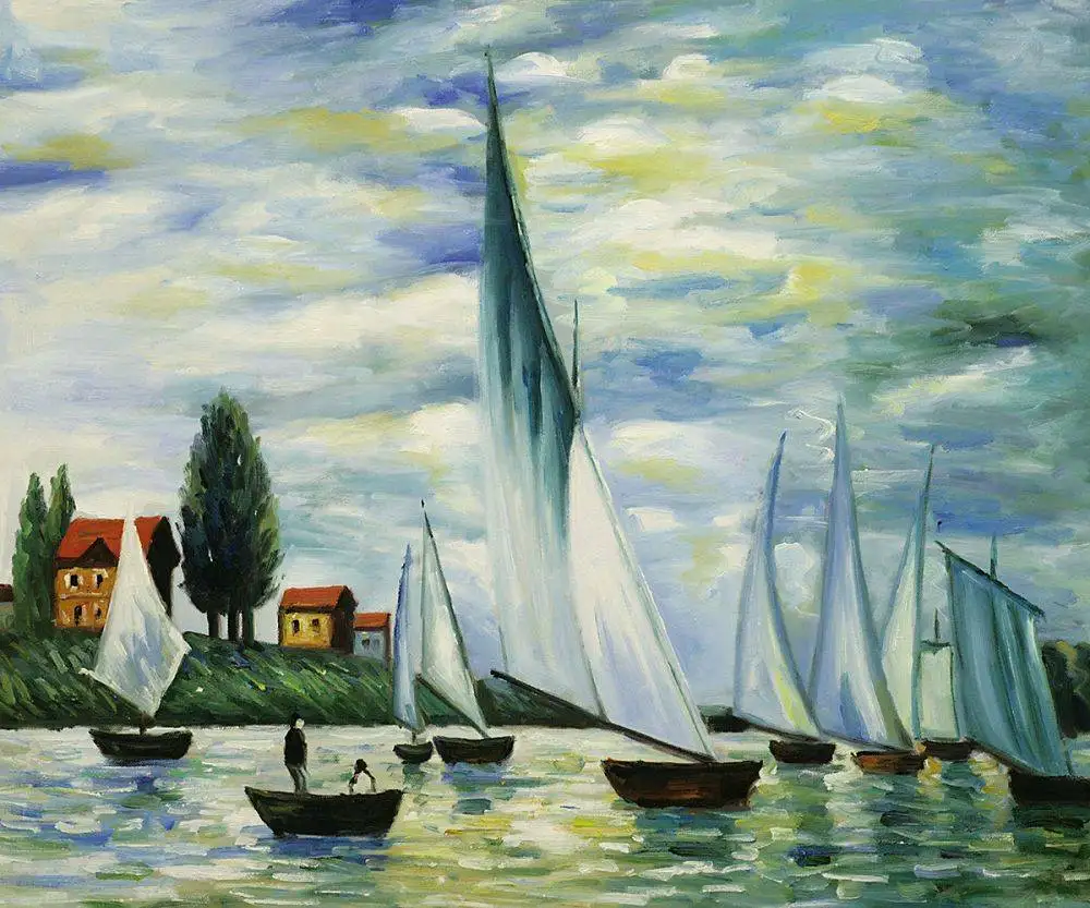 Regates at Argenteuil by Claude Handpainted