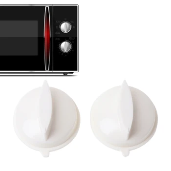 

MEXI 2Pcs Microwave Oven Rotary Knob Timer Plastic Control Switch For Media Universal