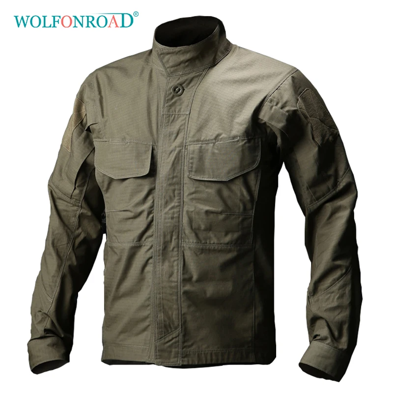 WOLFONROAD Men Military Shirt Outdoor Waterproof Breathable Tactical Shirt Summer Long Sleeve Hiking Fishing Shirt L-QZJL-01 WOLFONROAD Men Military Shirt Outdoor Waterproof Breathable Tactical Shirt Summer Long Sleeve Hiking Fishing Shirt L-QZJL-01