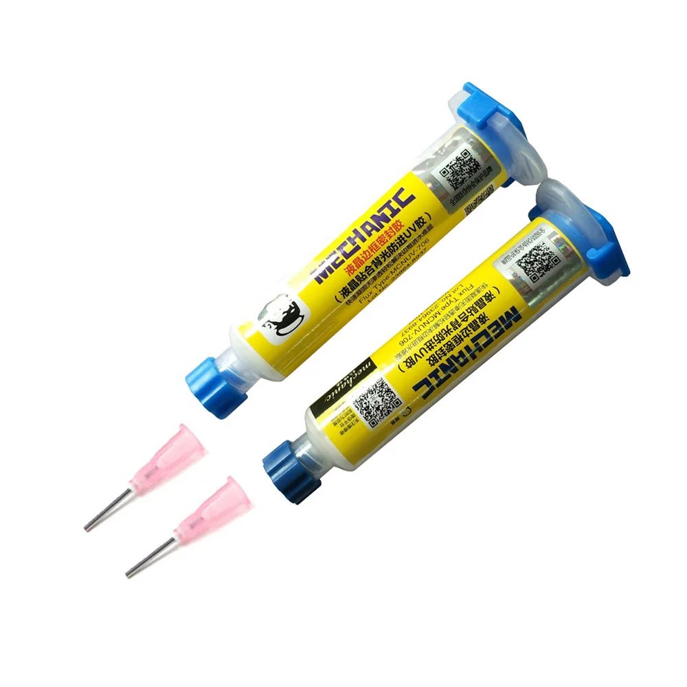 2PCS /MECHANIC MCNUV-706 Repair LCD Border Frame Glue Fitting Backlit Prevent Infiltration Clear Adhesive UV | Инструменты