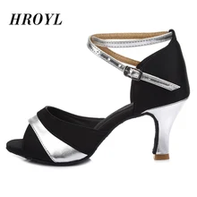 Женские туфли для латинских танцев для девочек, женские туфли для бальных танцев на высоком каблуке,, джазовые танцевальные кроссовки на мягкой подошве 5/7 см