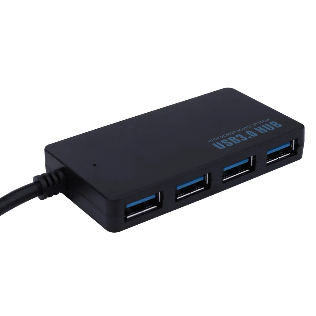Kinganda usb-хаб высокое качество 4-Порты и разъёмы ультра-тонкий дизайн прозрачный USB3.0 сигнала супер Скорость 5 Гбит/с концентратор для планшета Черного Цвета#30 L0405