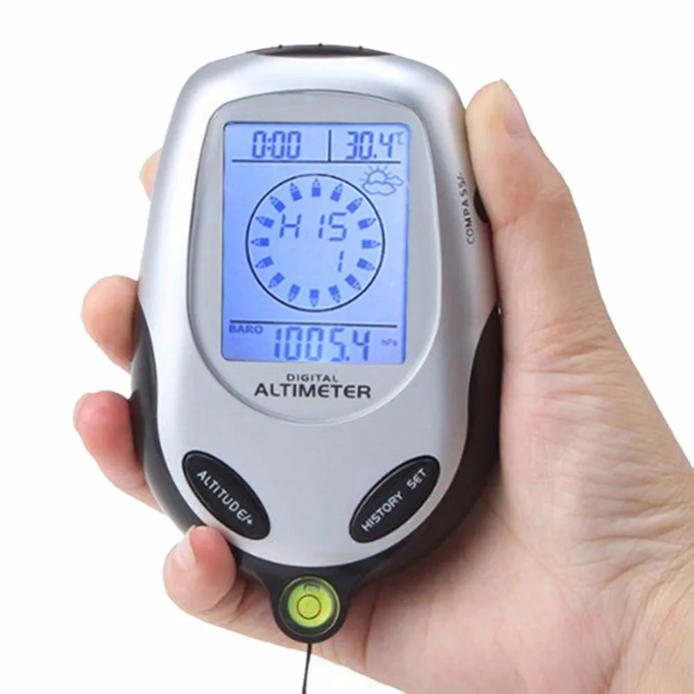 

Multi-functional Altimeter Electronic Compass Barometer For Outdoor Fishing Thermometer Hygrometer High Accuracy Pressure Gauge