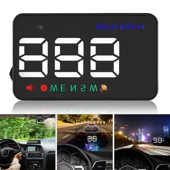 

A5 3.5 Inch 12V Car Head Up Display Windshield Car HUD Projector Speedometer Overspeed Warning GPS Satellite 2 Display Mode