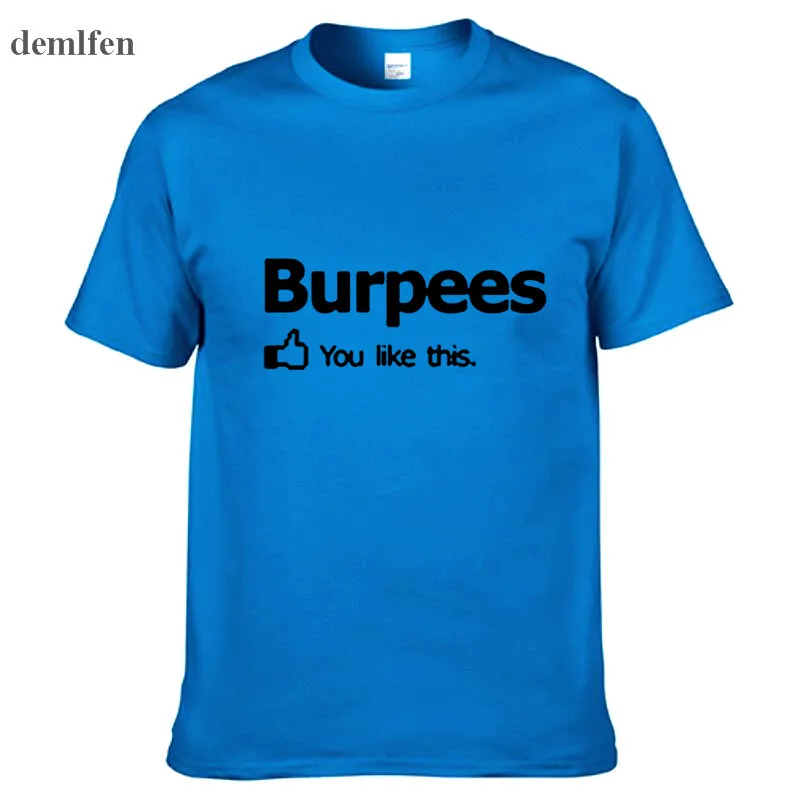 Новое поступление Мужская/женская футболка с надписью Burpees мне нравится эта