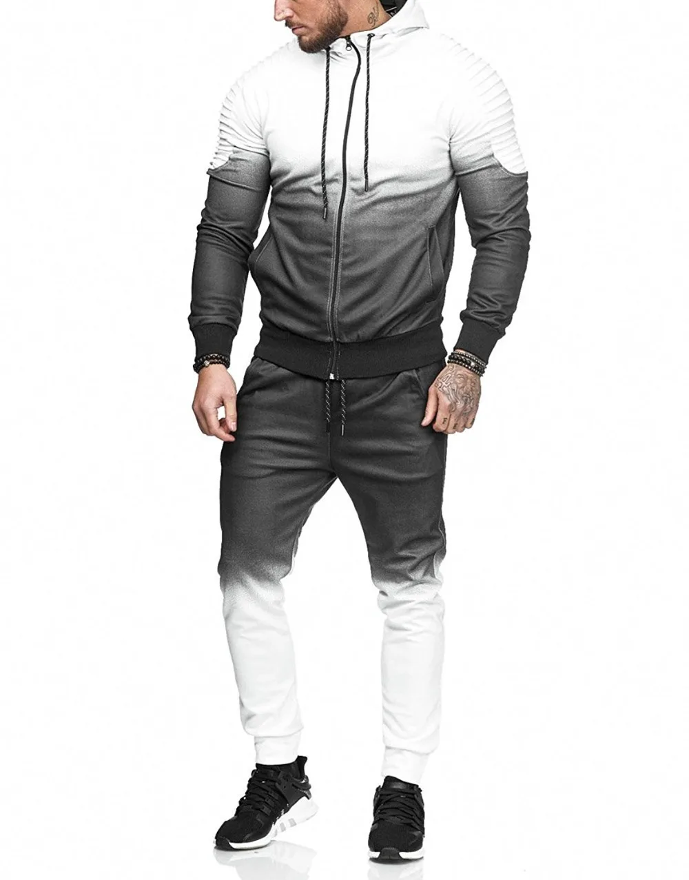 Litthing спортивный костюм на молнии, мужской комплект, спортивный костюм из 2 предметов, Мужская одежда, толстовки с капюшоном и принтом, куртка и штаны, спортивный костюм для мужчин