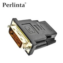 Perlinta Gold-Plated DVI 24+1 To HDMI Male To Female 1080P HDTV Converter Adapter For PC TV Boxes Projectors