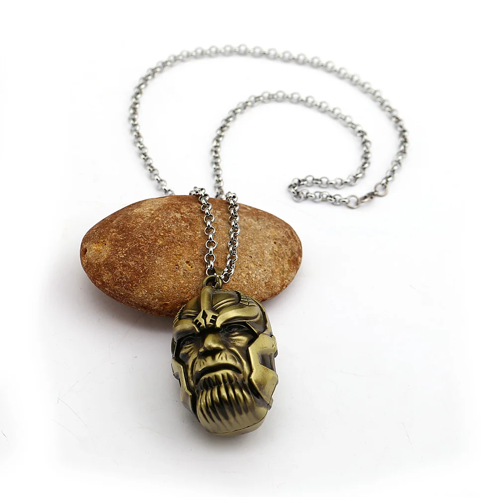 

3D Thanos Necklace Avengers 3 Infinity War Thanos Necklaces Pendants Metal Chain for Women Men Fans Jewelry