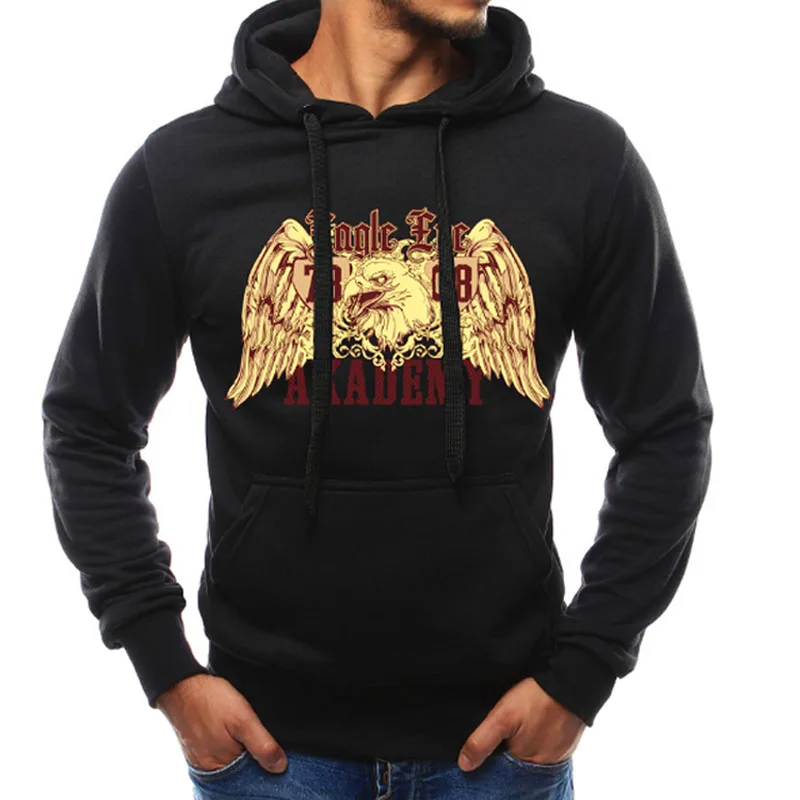 

2019 New Men's Sweaters Sleek Minimalist Design Personalized Print Spring and Autumn Winter Long-sleeved Hooded Men's Sweater
