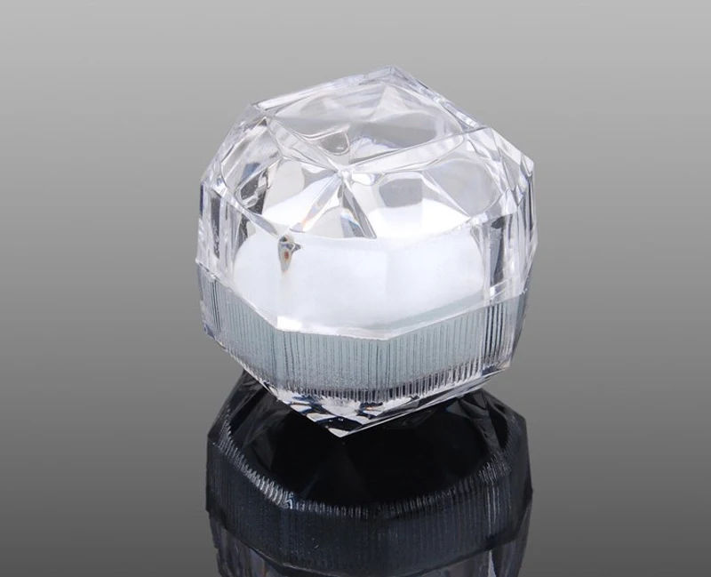 20pcs/lot Hot Sale Jewelry Package Ring Earring Box Acrylic Transparent Wedding Packaging Jewelry Box