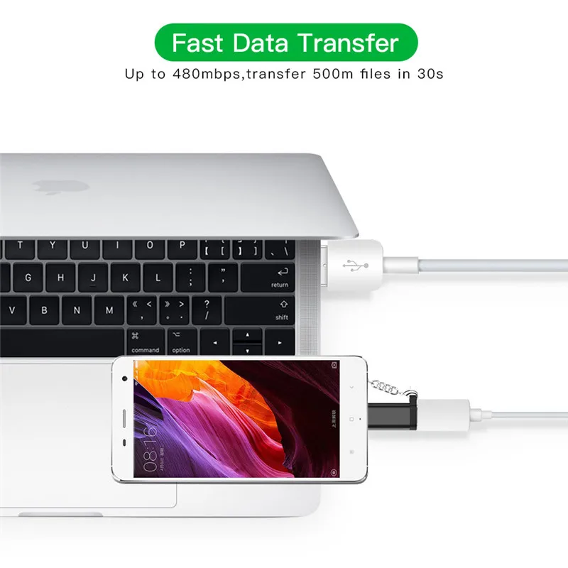 USB to Type C Adapter OTG Adapter Type C Adapter USB to Micro USB Adapter Charging Cable Adapter Micro USB Adapter Cable Micro USB male to Type-C female Converter OTG Data Adapter Samsung Xiaomi Huawei