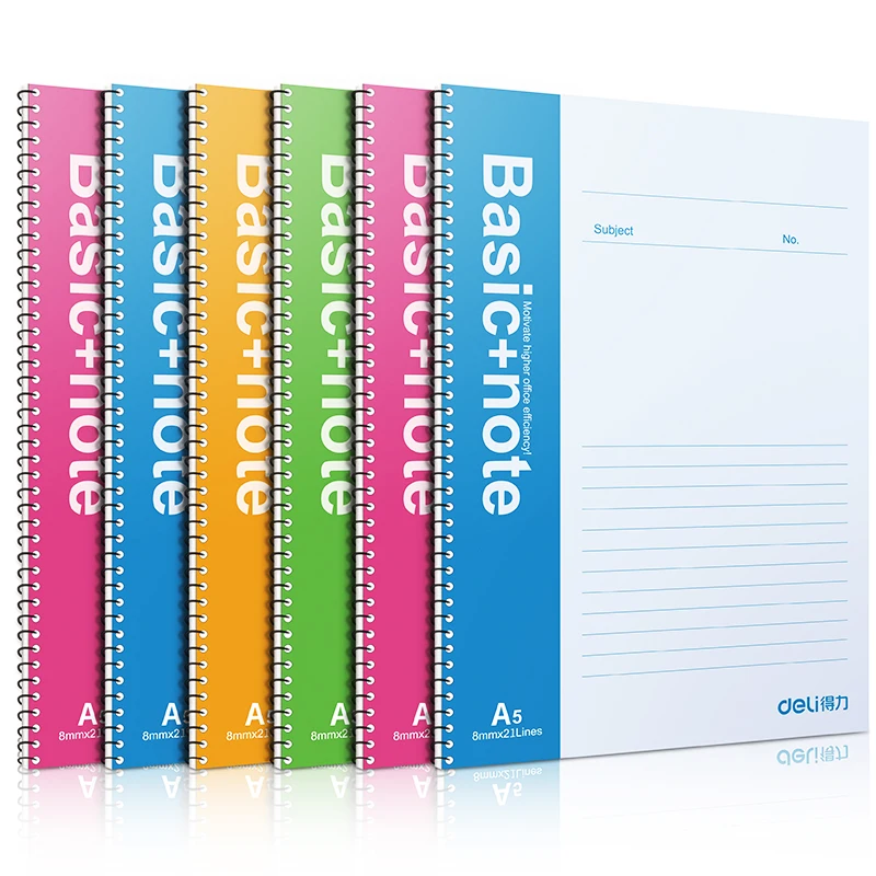 

Deli A5 Coil note notebook Daily Memos School & Office Supplies Side turn loop soft copy book Spiral business office diary book