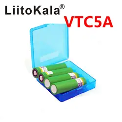 Liitokala 4 шт. 18650 35a VTC5A натуральная 3.6 В US18650 2600 мАч непрерывной 40A e-сигареты VAP + 18650 коробка