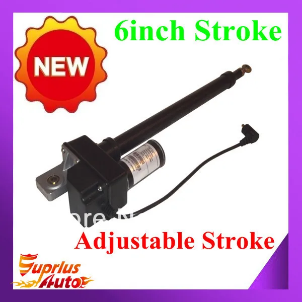 Free Shipping 6" Linear Actuator 225lb Adjustable Stroke 12 Volt DC w