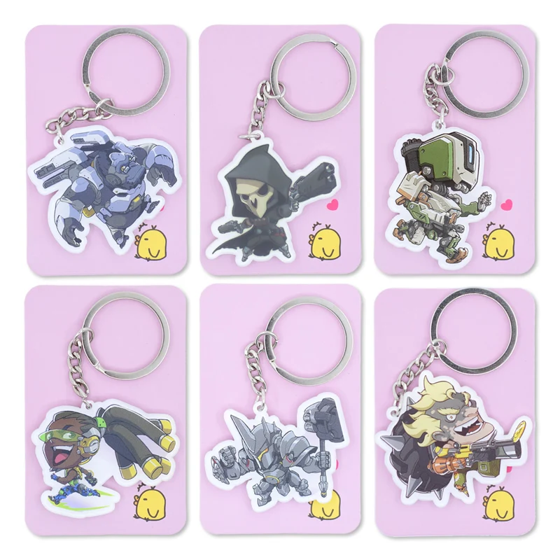 Aliexpress Buy 9 Styles OW Keychain Tracer Reaper Widowmaker
