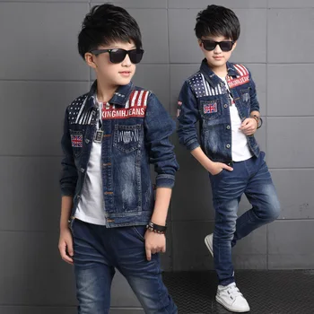 

Baby Boy Cowboy Suit Boys Denim Clothing Set Kids Printed Casual Sets High Quality Kids Clothes Set Children Christmas Costumes