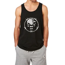 Лоо шоу тренировки череп флаг Каратель колючая проволока повседневные майки для мужчин