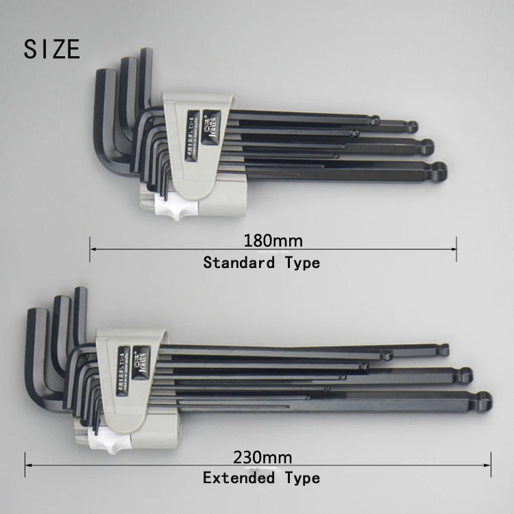 JERXUN 9 шт./компл. 1,5-10 мм прочный набор универсальных гаечных ключей высокого качества Многофункциональный внутренний шестигранный гаечный ключ
