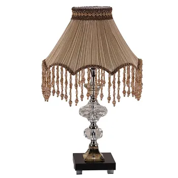 

Crystal table Lamp Creative Protecting Eye LED Table Lamp Metal Desk Light Household Decor Cloth Shade bedside table lights led