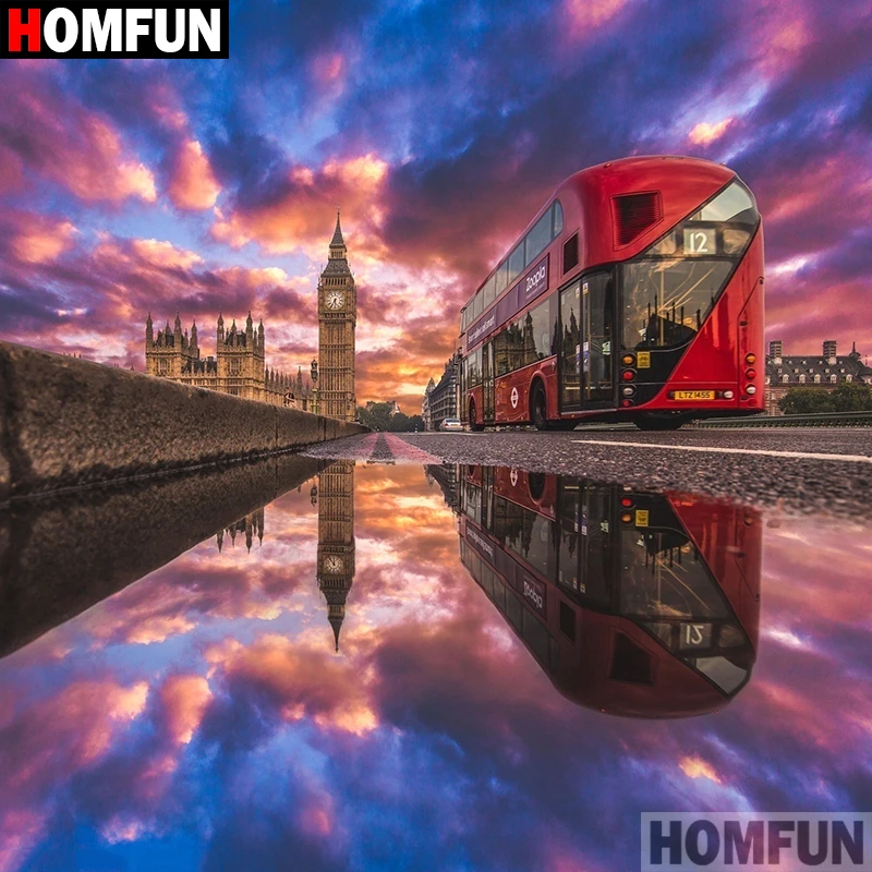 Алмазная 5D картина HOMFUN сделай сам полноразмерная/круглая вышивка крестиком