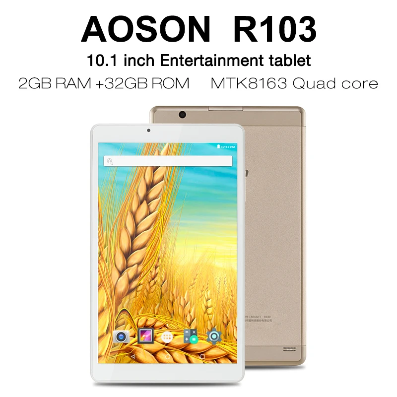 New GOLD 10.1 inch Original Design Android 7.0 Quad Core IPS Tablet WiFi 2G+32G 7 8 9 10 android tablet pc 2GB 32GB