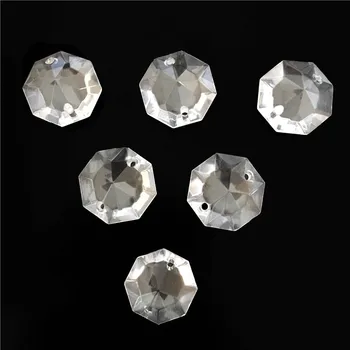 

Clear Cute Beads Crystal Pagoda Oatagon Beads 22mm 100pcs/Lot In Two Holes For Home Design News