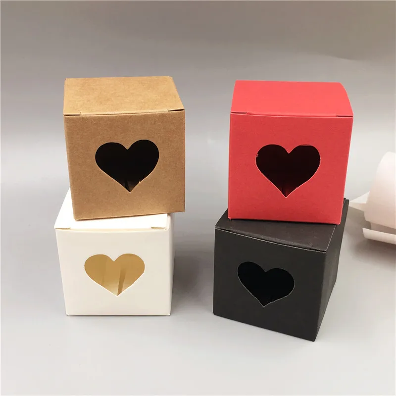 

Simple diy Gift DIY Storage Packing Boxes with Hollow Window 2.3inch Llittle Candy Box to pack Chocolate dessert Accessories