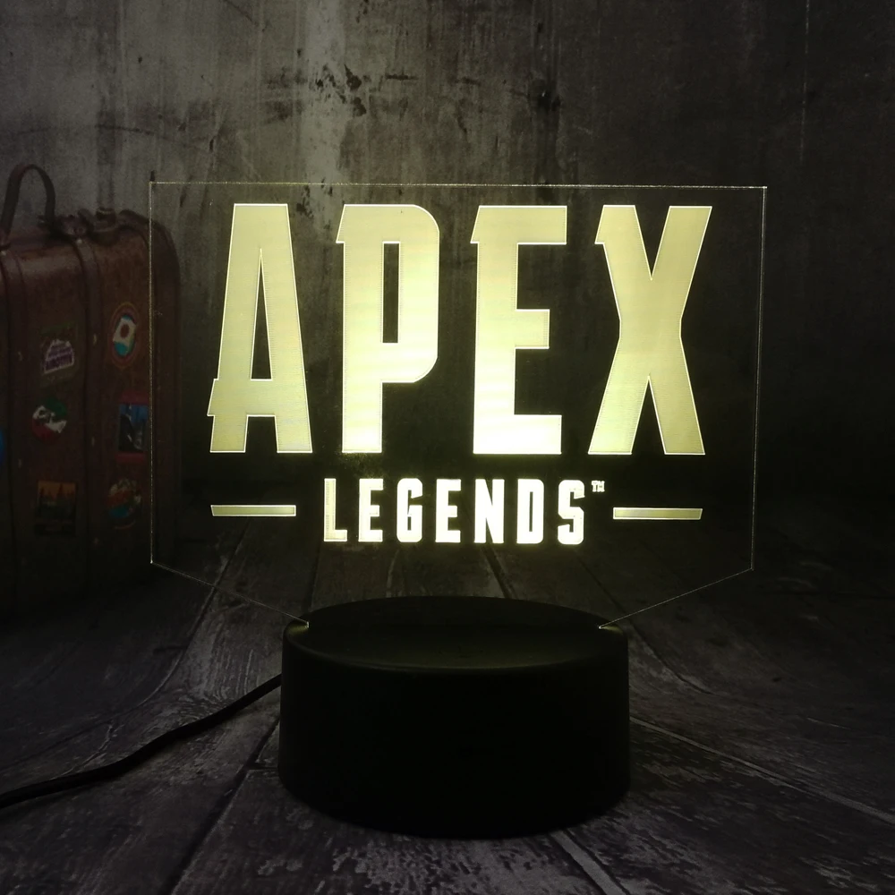 Новинка Apex Legends Battle Royale Game PUBG TPS ночной Светильник 3D светодиодный настольный светильник для мальчиков подростков детская игрушка домашний Декор Рождественский подарок