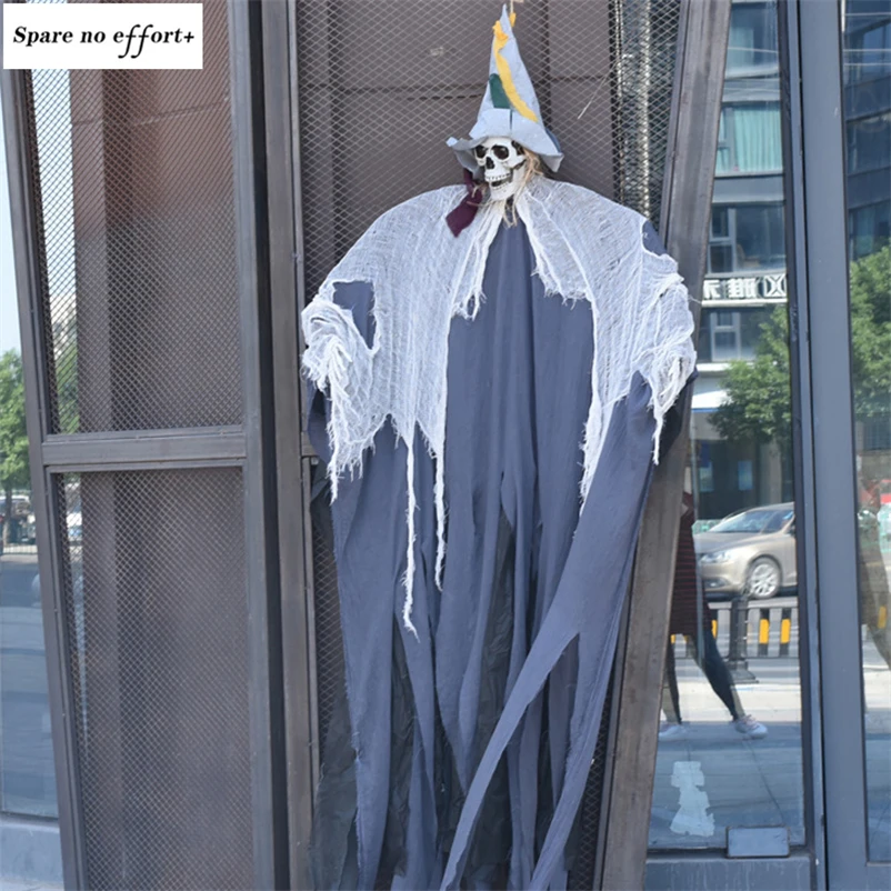 

Big 2M Bright Eye Horror Scream Skull Skeleton Halloween Ghosts Haunted House Creepy Halloween Decorations Halloween Party Prop