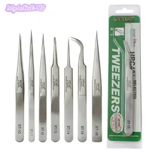 ST 5 шт. vatus пинцеты антистатические пинцеты для ресниц для наращивания Нержавеющая сталь ST-10/11/12/13/14/15/16/17 пинцет