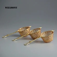 WIZAMONY Чайный фильтр ручной работы Гальванизированный медный чайный набор из нержавеющей стали сито в форме листа кунгфу Чайный сито аксессуары чайный набор