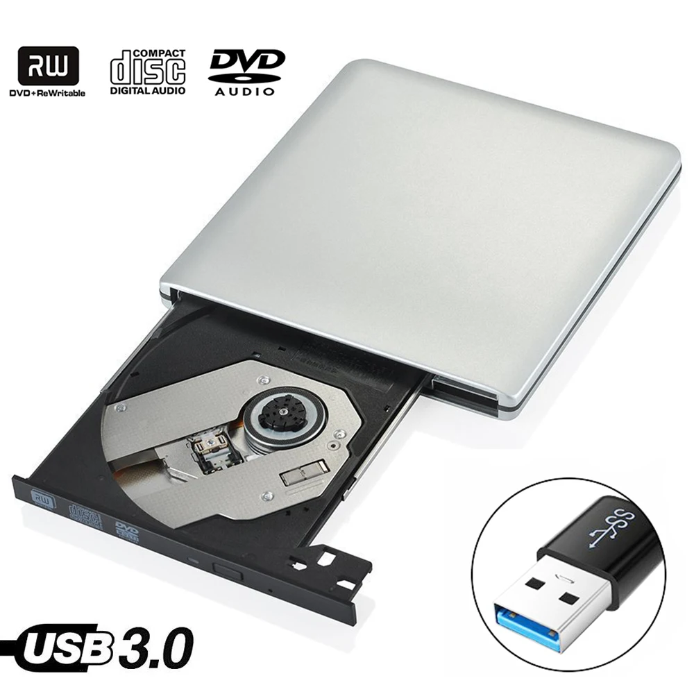 Внешний USB 3 0 двухслойный 8X DL DVD RW ГОРЕЛКА CD записывающее устройство тонкий